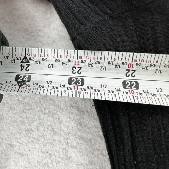 Chicos Top 3 (XL) Pullover Gauzy Sheer Black Elastic Waist Sequins Beaded Blouse - Picture 15 of 16